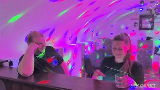 Pegging doggy with a huge dildo at the party