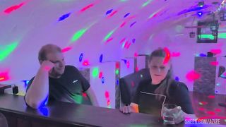 Pegging doggy with a huge dildo at the party