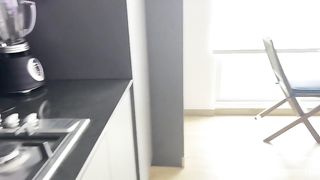 My Step mom stucks in couch and I fuck her ass. English subtitles