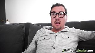 Shake The Snake - Two Skinny Goddess are getting their Ass and Mouth Drilled Intensely by Jessy Jones.