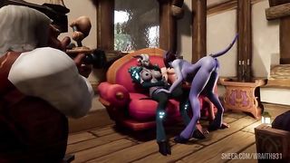 Threesome with a Futa Draenei - Warcraft Porn Parody