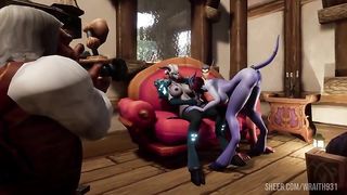 Threesome with a Futa Draenei - Warcraft Porn Parody