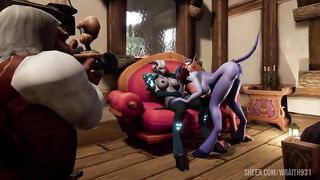 Threesome with a Futa Draenei - Warcraft Porn Parody
