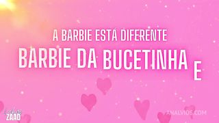 A Barbie da bucetinha e do cuzinho rosa levou porra do ken