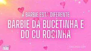 A Barbie da bucetinha e do cuzinho rosa levou porra do ken