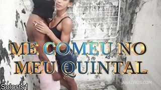 Boy me fode a Daniela Santos no quintal de casa.