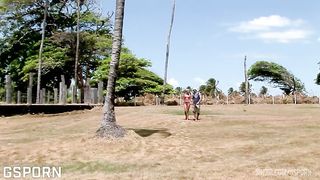 Fucking the ass of sexy barazilian blonde black girl