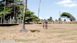 Fucking the ass of sexy barazilian blonde black girl