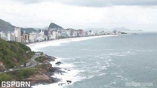 Sexy brazilian brunette milf has anal sex and dp in group