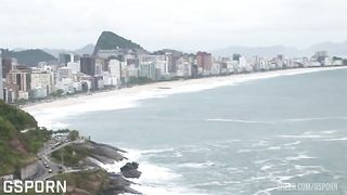 Sexy brazilian brunette milf has anal sex and dp in group