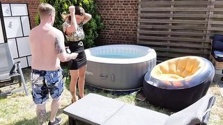 Kimberlyx Outdoor Piss in mouth & anal scene, eating cereals with milk straight from her wide open asshole BTS - 2nd Cam angle BONUS FOOTAGE