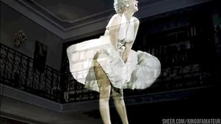 Hot and sexy Marylin sucks his big cock and takes it all