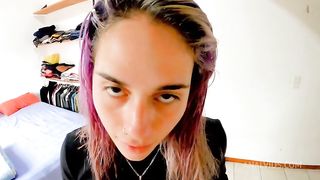 teen is fucked by her small pussy and big ass, prolapses and swallows cum from cock