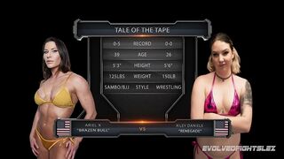 ARIEL X VS RILEY DANIELS FEMALE WRESTLING