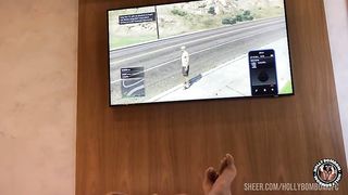 ELE SO QUERIA JOGAR GT4 e eu so queria rola na minha xota molhada