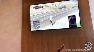 ELE SO QUERIA JOGAR GT4 e eu so queria rola na minha xota molhada