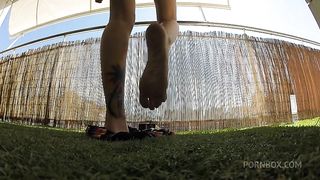 She started anal session solo, but ended up being fucked really hard in the ass!