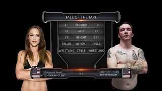 CHEYENNE JEWEL VS JASON MICHAELS MIXED WRESTLING