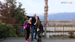 BUSTY TURISTS SEDUCE THE GUIDE - WITH LAURA IZZO AND MARY RIDER