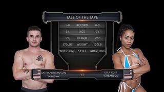 KIRA NOIR VS NATHAN BRONSON MIXED WRESTLING