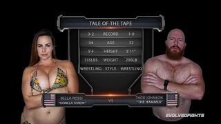 BELLA ROSSI VS THOR JOHNSON MIXED WRESTLING