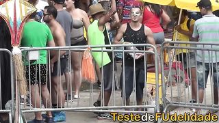 Sex at the carnival in Brazil with a hot brunette