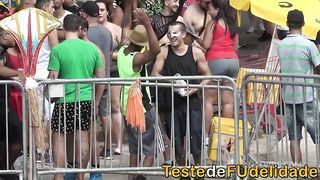 Sex at the carnival in Brazil with a hot brunette
