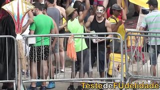 Sex at the carnival in Brazil with a hot brunette