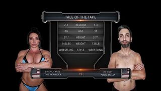 BRANDI MAE VS JAY WEST MIXED WRESTLING