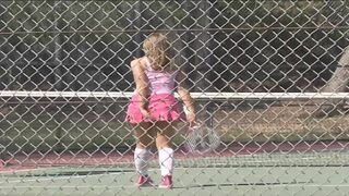 SEXY YOUNG TENNIS PLAYER IS GOOD WITH BALLS