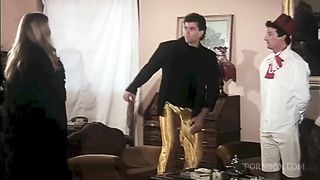 Italian '90 vintage Porn Icon Moana Pozzi and Rocco Siffredi in an Orgy - 3 men 2 women