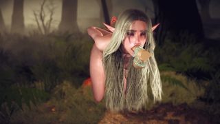 Elf fell in a Magic Dick Gangbang Trap in the forest | 3D Porn