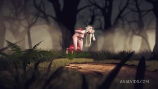 Elf fell in a Magic Dick Gangbang Trap in the forest | 3D Porn