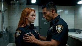 BEAUTIFUL ORANGE-HAIRED POLICEWOMAN IS FUCKED BY HER CAPTAIN UNTIL HE CUMS ON HER FACE (AI-GENERATED VIDEO)