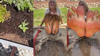 BAREFOOT GARDENING ON A NICE SPRING DAY WIT HOT BLONDE EMMA HIX