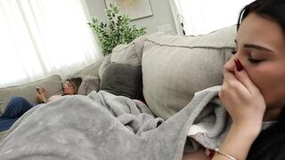 BUSTY GIRLFRIEND FUCKS RIGHT NEXT TO MOM - MERCEDES MAC