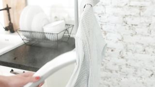 Anal creampie for a hot brunette