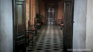 Vintage orgy around the table with Moana Pozzi, Barbarella and Rocco Siffredi