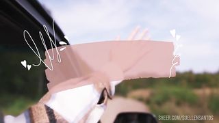 Home video of the brunette with the giant pussy on all fours