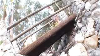 Ashley Fires And Tessa West Play Lesbian Sex Games Outside