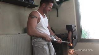 Funny scene, beautiful brunette in lingerie also fucked in the ass