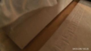 Blonde Newcummer Opens Her Pussy Wide to Accept A Big Cock