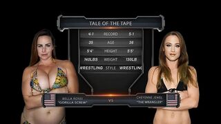 BELLA ROSSI VS CHEYENNE JEWEL FEMALE WRESTLING