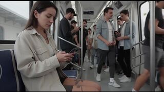 I DON T KNOW HOW IT HAPPENED, BUT A STRANGER FUCKED ME IN THE METRO! I STARTED SUCKING HIM OFF MYSELF! [AI]