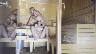 LESBIANS GETTING MEGA DIRTY IN THE SAUNA