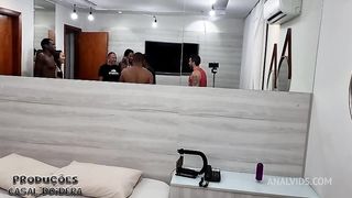 Bastidores da primeira vez no porno do casal Rafal e Jani com muito anal e bi feminino com Pricilla Diabinha