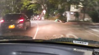 my husband finger fucks my pussy in a taxicab and i put my ass in the window