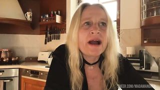 Relaxing and masturbating at home in lycra pants