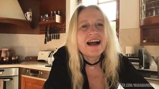 Relaxing and masturbating at home in lycra pants
