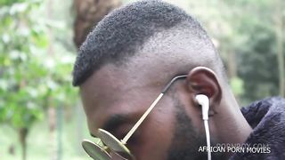 POV. threesome fuck organized under the woods without a future as if to say goodbye to these friends gets off in an unforgettable way with big thick black cocks on a pretty girl publicly on african po